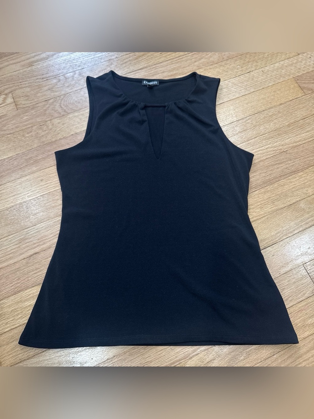 Express Black Sleeveless Keyhole Tank Top